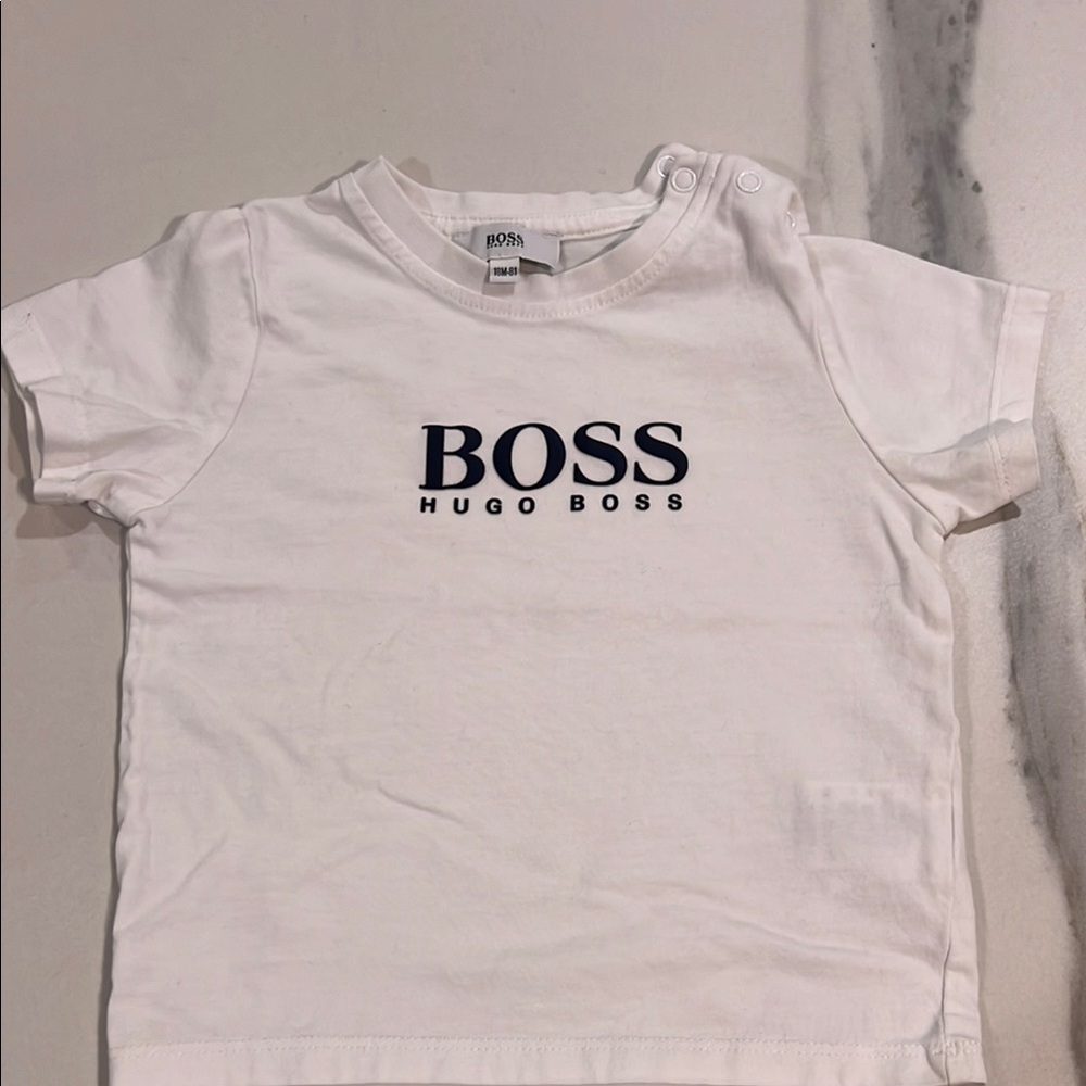 Hugo Boss White Short Sleeve Tee Classic Crew Neck